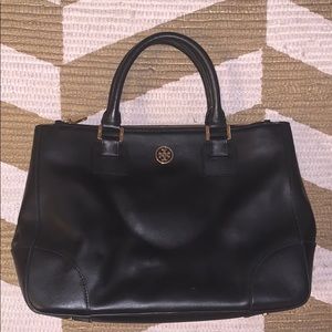 Tory Burch Saffiano double zip Satchel